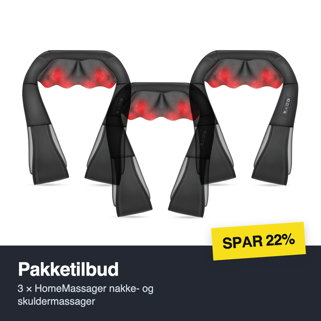 Pakketilbud — 3 × HomeMassager nakke- og skuldermassager, spar 22%